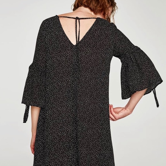 NWT Zara Dress with Frilled Sleeves - Picture 4 of 8